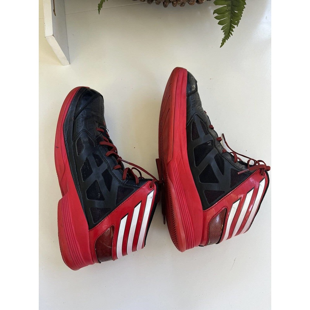 Adidas Men’s 12 Crazy Shadow Basketball Shoes Red Black White G48815 2012 EUC - Picture 7 of 12